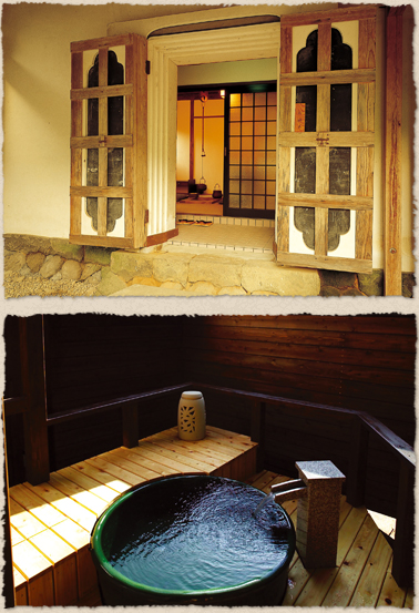Special guest room where a fireproof building(included Irori and open-air bath)